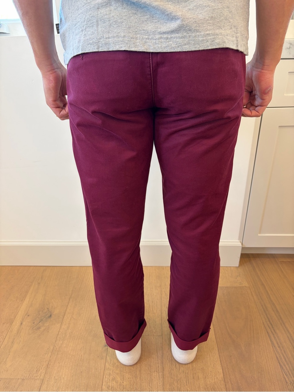 Carhartt Men's Slim Fit Burgundy Sid Chino Pants 34 x 32 - Picture 2 of 3